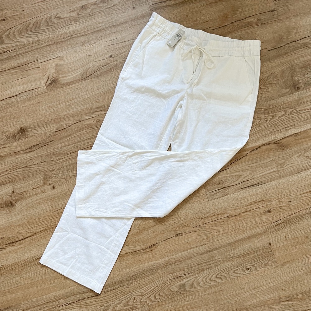 NWOT Ann Taylor White Linen Pants